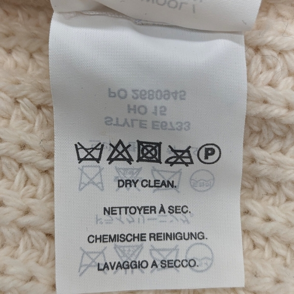 J. Crew Sweater Ivory Wool Cotton Blend with Cutouts Women's Size Small - Picture 6 of 6